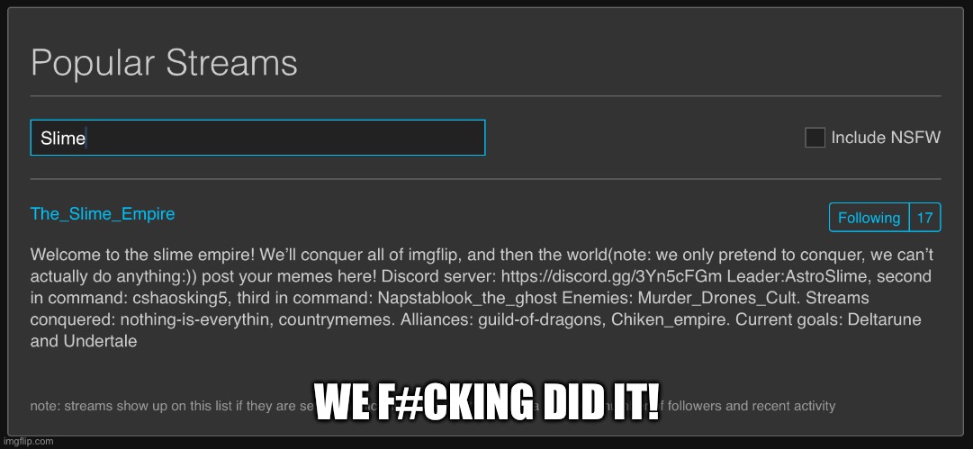 We’re visible! | WE F#CKING DID IT! | made w/ Imgflip meme maker