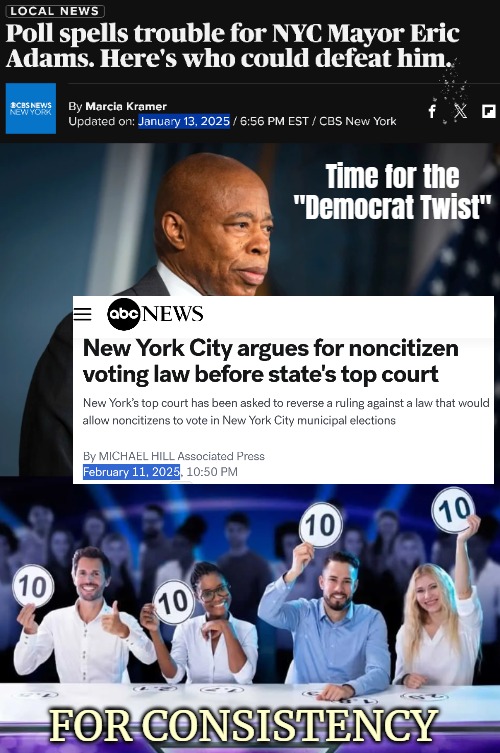 Andrew Cuomo in sharp lead... | Time for the "Democrat Twist"; FOR CONSISTENCY | image tagged in democrats,immigration,voting,american politics,new york | made w/ Imgflip meme maker