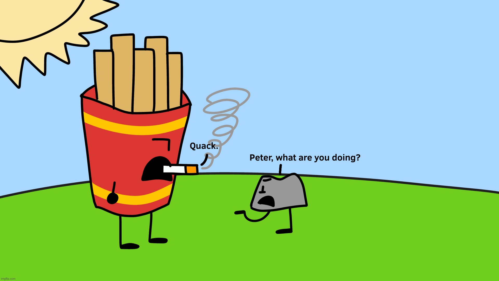 finna be smokin crack | image tagged in bfdi,family guy,crack | made w/ Imgflip meme maker