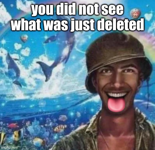 freaky 1000 yard symphony | you did not see what was just deleted | image tagged in freaky 1000 yard symphony | made w/ Imgflip meme maker