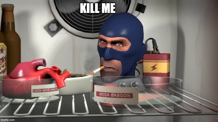 TF2 Spy Kill me | KILL ME | image tagged in tf2 spy kill me | made w/ Imgflip meme maker