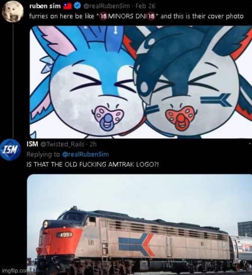 Not even Ruben Sim is safe from the railfans | image tagged in gifs,memes,funny,shitpost,trains,msmg | made w/ Imgflip meme maker