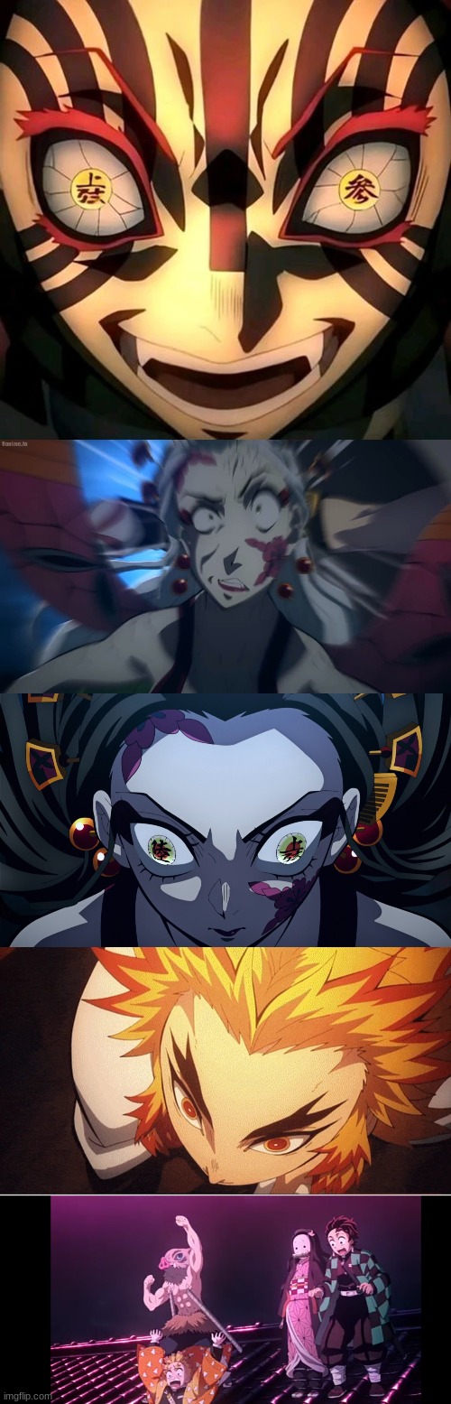bored? enjoy some cursed and funny pausing demon slayer! | made w/ Imgflip meme maker