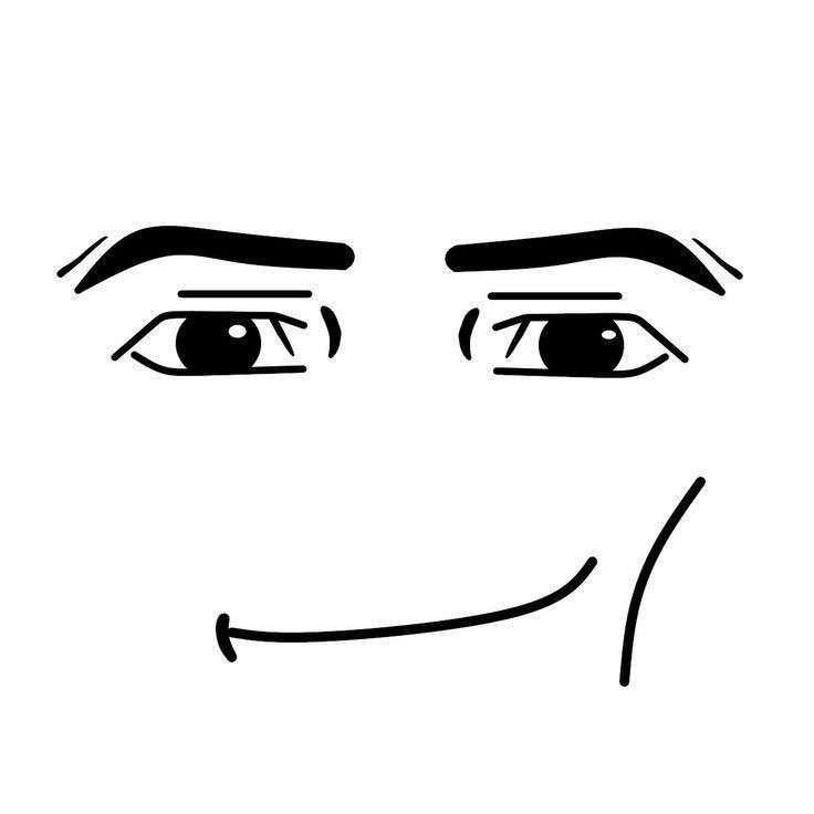High Quality Roblox male face Blank Meme Template