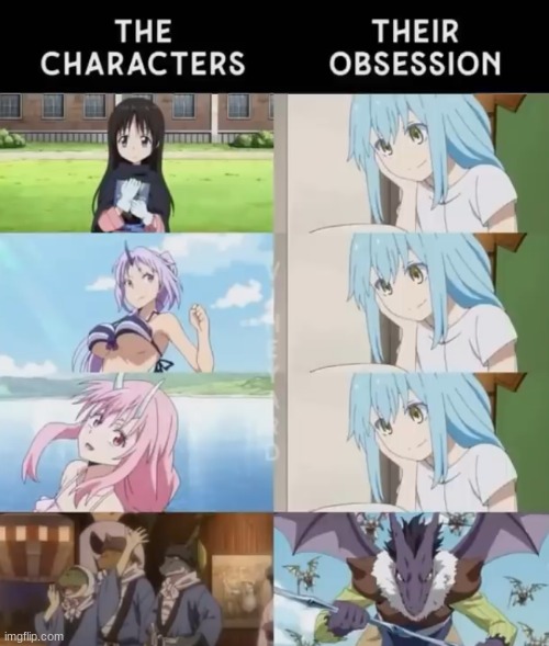 image tagged in that time i got reincarnated as a slime,rimuru,gabiru,chloe,shion,shuna | made w/ Imgflip meme maker