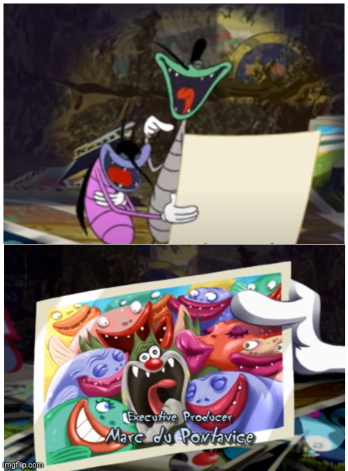 Joey and Marky laughing at a photo.mp3 | image tagged in oggy and the cockroaches | made w/ Imgflip meme maker