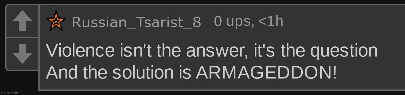 image tagged in violence is the question | made w/ Imgflip meme maker