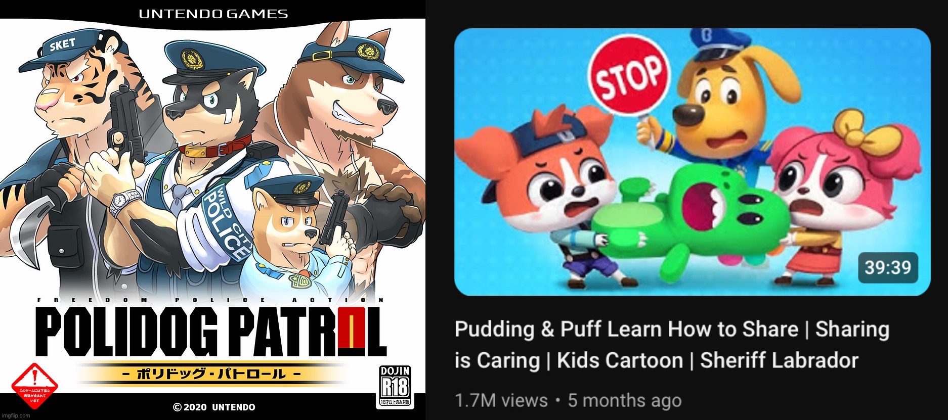 is this just me thinking that polidog patrol is the adult version of safety sheriff labrador | image tagged in furry | made w/ Imgflip meme maker