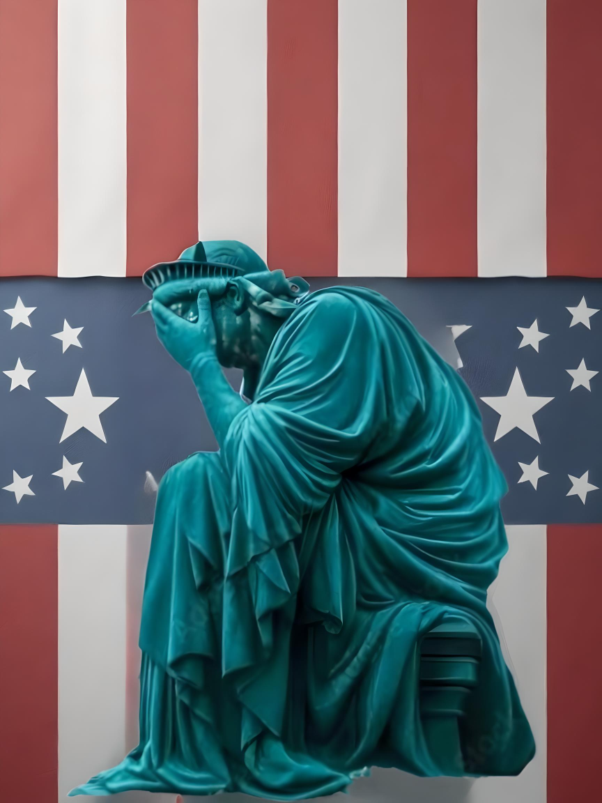 Sad Lady Liberty Blank Meme Template