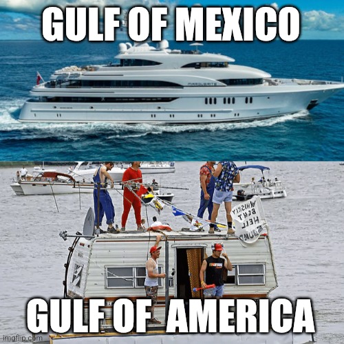 Gulf of America | GULF OF MEXICO; GULF OF  AMERICA | image tagged in gulf of america,gulf of mexico | made w/ Imgflip meme maker