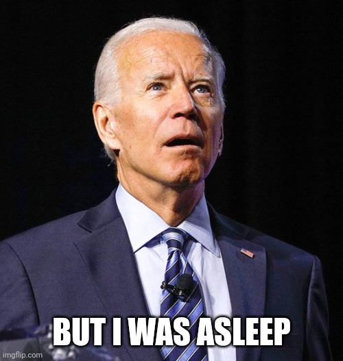 Joe Biden | BUT I WAS ASLEEP | image tagged in joe biden | made w/ Imgflip meme maker