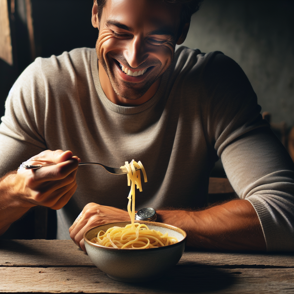 High Quality homosexual man eating pasta Blank Meme Template