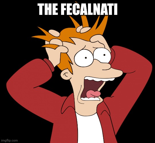 Futurama Fry Screaming | THE FECALNATI | image tagged in futurama fry screaming | made w/ Imgflip meme maker