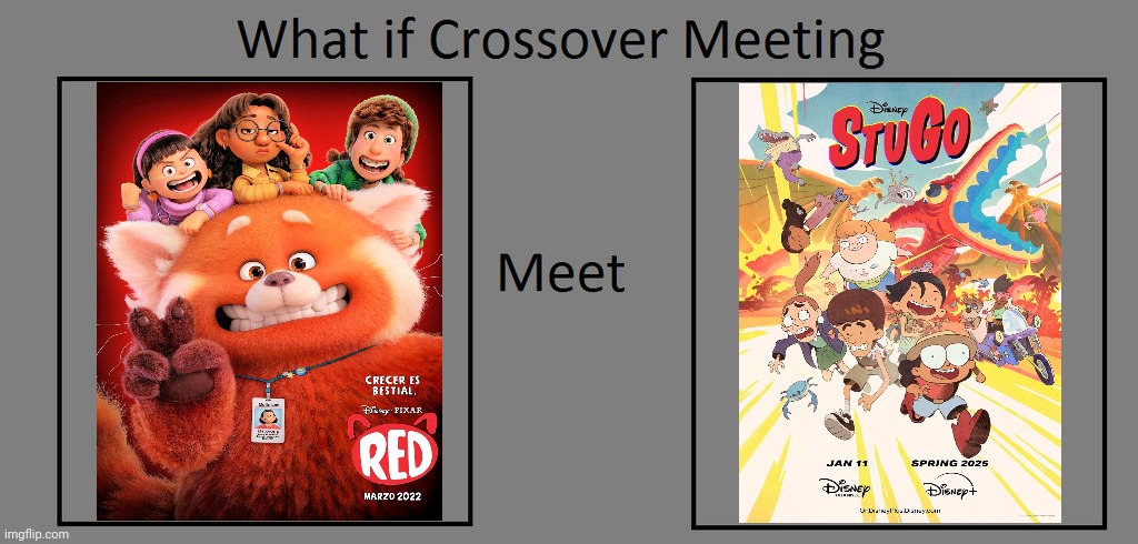 What if Turning Red Meets StuGo | image tagged in what if crossover meet this character,turning red,stugo,crossover,disney,pixar | made w/ Imgflip meme maker