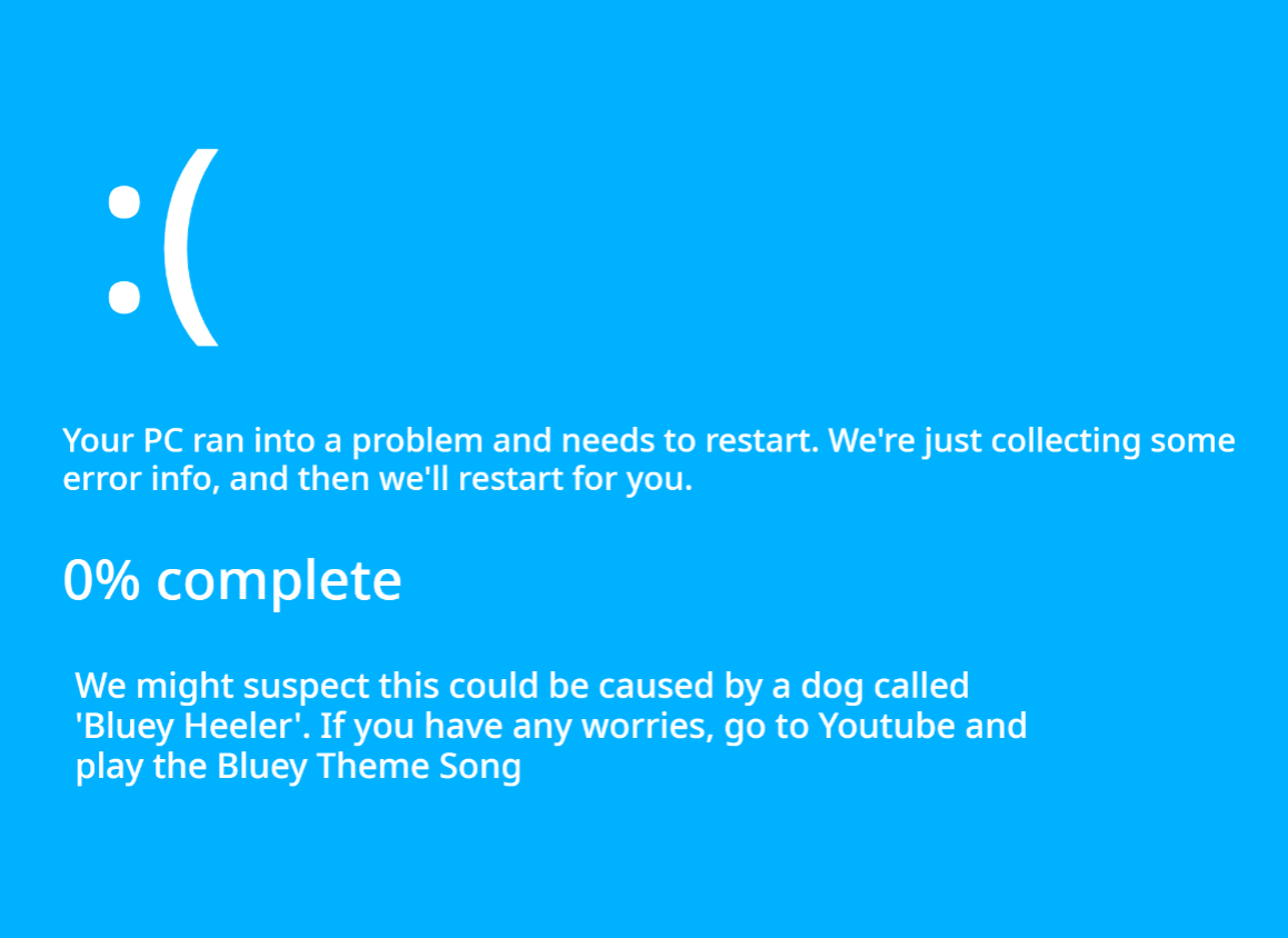 Blue Screen Of Death Blank Meme Template