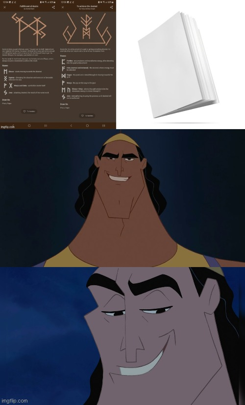 Runes | Premium Book Of Desired Nice Cock Blank Meme Template
