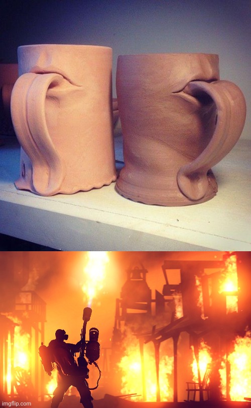 Cursed mugs | image tagged in burn it down,tongue,mugs,mug,cursed image,memes | made w/ Imgflip meme maker