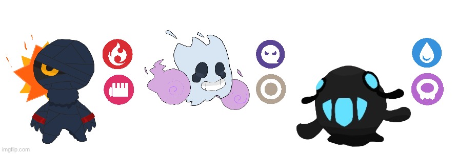 Redid some fakemon here :] | image tagged in pokemon | made w/ Imgflip meme maker