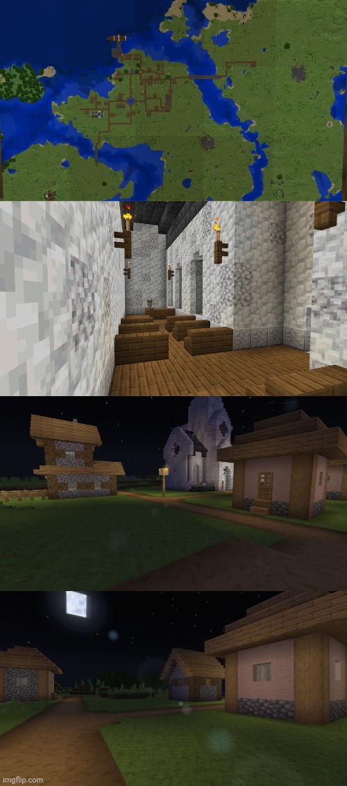 Some progress made on Port Oakwood. | image tagged in minecraft | made w/ Imgflip meme maker