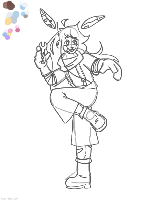 Little WIP (getting ready for art fight early) | made w/ Imgflip meme maker