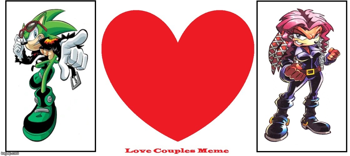 (Love Couples) Scourge the Hedgehog x Lien-Da | image tagged in scourge the hedgehog,lien-da,sonic the hedgehog,couples,archie comics,memes | made w/ Imgflip meme maker