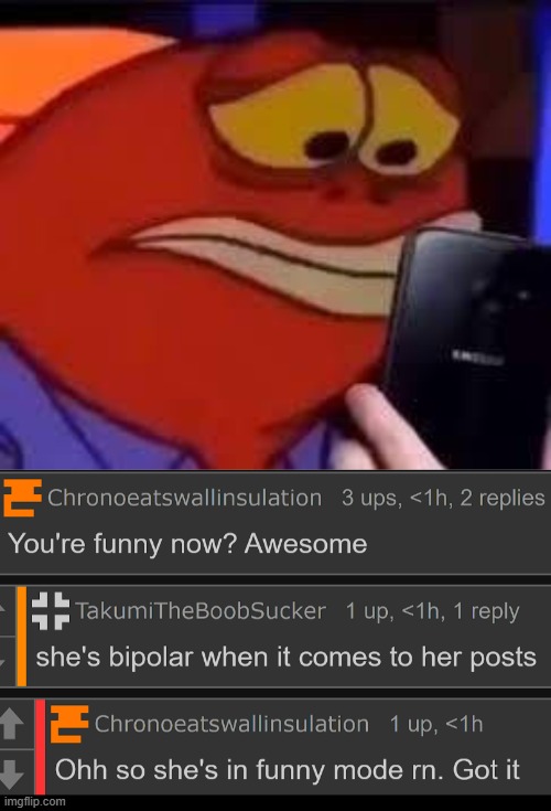 image tagged in fish looking at phone sadly | made w/ Imgflip meme maker