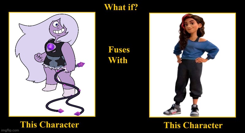 Amethyst Fuses With Val Ortiz (4) | image tagged in what if fuses,steven universe future,amethyst,val ortiz,inside out 2,steven universe | made w/ Imgflip meme maker