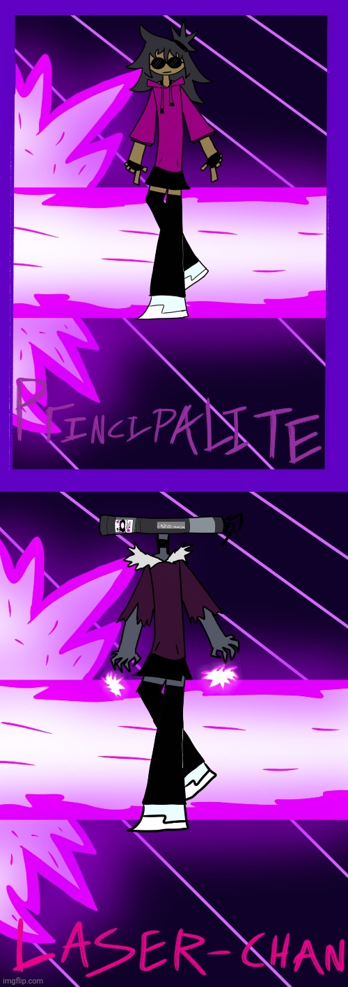 Principalite and her Laser-Chan transformation | made w/ Imgflip meme maker