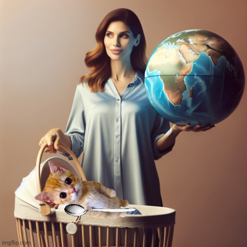 Woman Rocking Cradle While Ruling World | image tagged in woman rocking cradle while ruling world | made w/ Imgflip meme maker