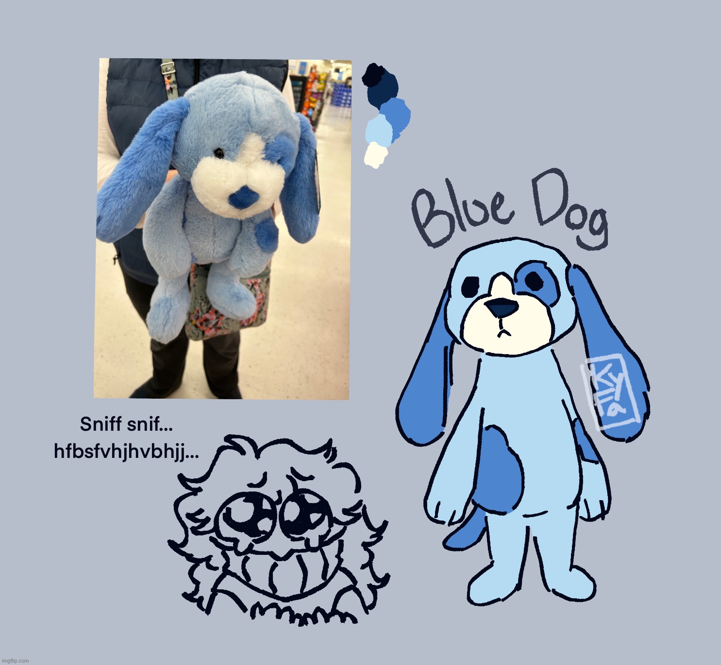 This is Blue Dog, my new comfort plushie | made w/ Imgflip meme maker