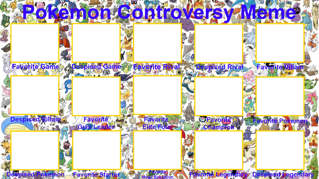 pokemon controversy meme Blank Meme Template