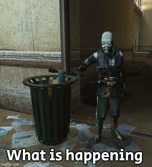 Half Life 2 pick up that can | What is happening | image tagged in half life 2 pick up that can | made w/ Imgflip meme maker