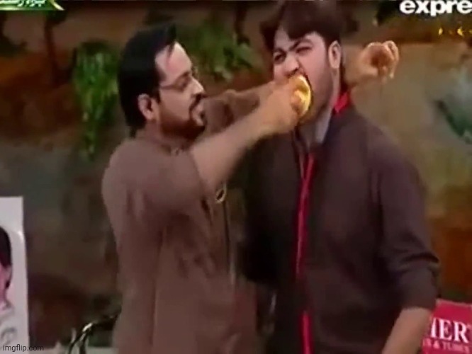 Amir liaqat stuffing Mango | image tagged in funny,eating,mango,pakistan,force | made w/ Imgflip meme maker