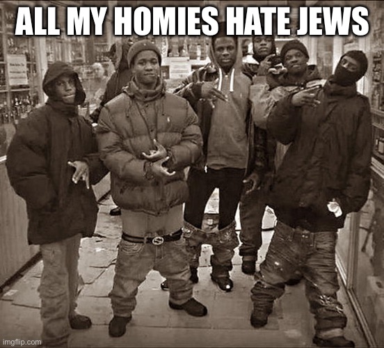 All my homies Hate Jews | ALL MY HOMIES HATE JEWS | image tagged in all my homies hate,anti jew,jewish,jews,funny,memes | made w/ Imgflip meme maker