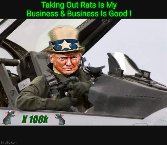 The Exterminator ! | Taking Out Rats Is My Business & Business Is Good ! X 100k | image tagged in donald trump,political meme,politics,funny memes,funny,tactician | made w/ Imgflip meme maker