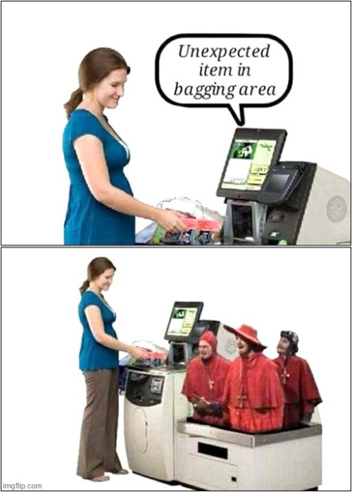 An Unexpected Surprise ! | image tagged in self service till,unexpected,nobody expects the spanish inquisition monty python | made w/ Imgflip meme maker