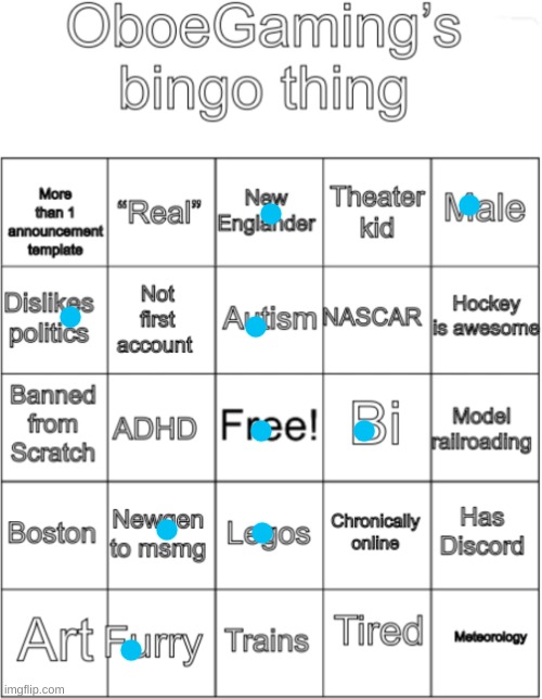 OboeGaming bingo thing V1 | image tagged in oboegaming bingo thing v1 | made w/ Imgflip meme maker