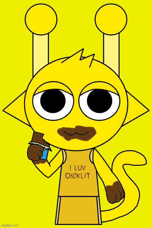 fan art of simon | image tagged in sprunki,art,fan art,simon,chocolate | made w/ Imgflip meme maker