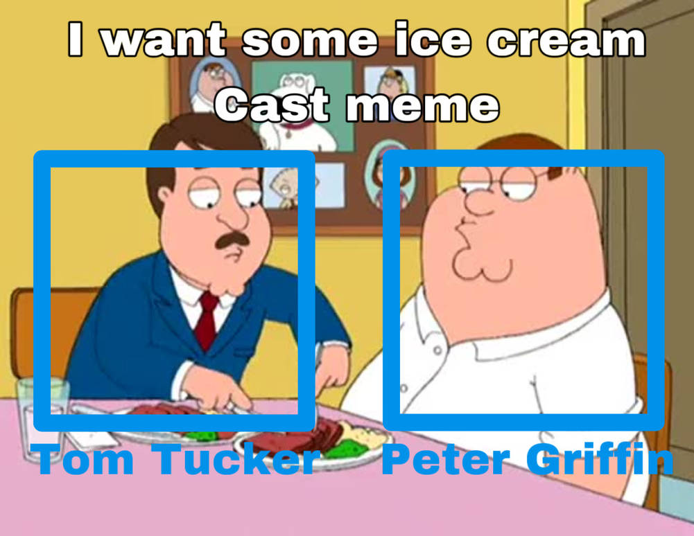 i want some ice cream cast meme Blank Meme Template