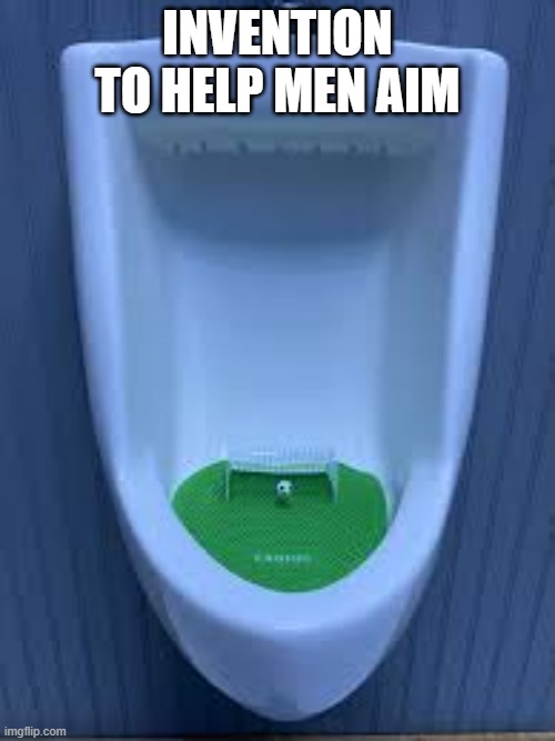 memes by Brad - A new devise to practice your soccer skills - funny - | INVENTION TO HELP MEN AIM | image tagged in sports,soccer,urinal,target practice,funny,humor | made w/ Imgflip meme maker