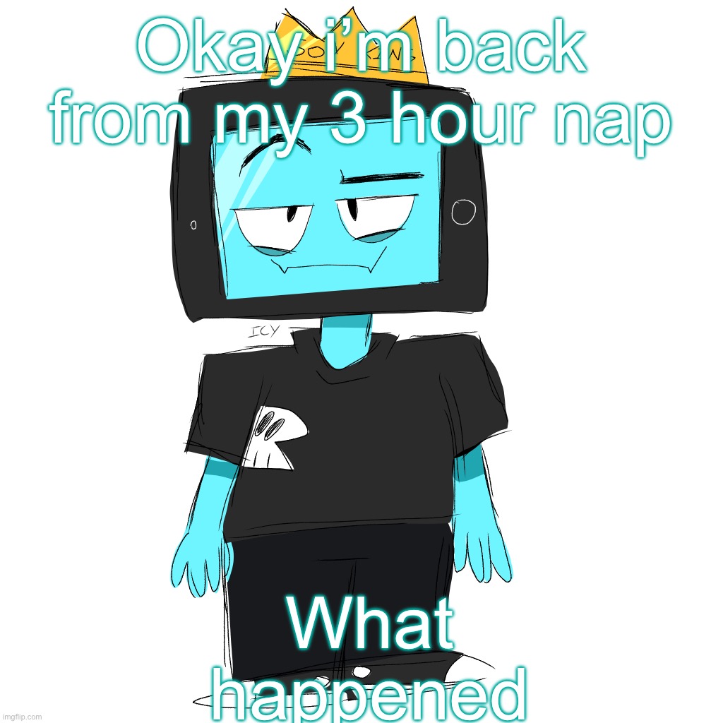 What did i miss | Okay i’m back from my 3 hour nap; What happened | image tagged in soy king icyxd | made w/ Imgflip meme maker