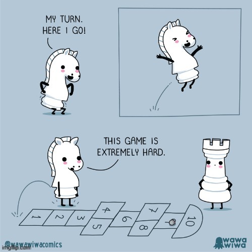 Hopscotch chess | image tagged in hopscotch,chess,game,games,comics,comics/cartoons | made w/ Imgflip meme maker