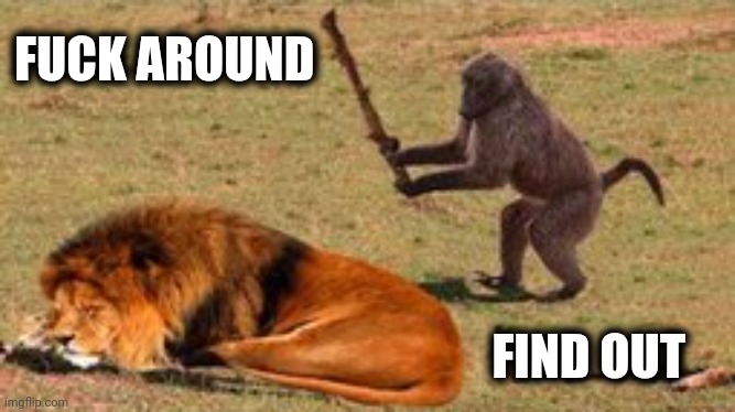 Fafo | FUCK AROUND; FIND OUT | image tagged in fafo | made w/ Imgflip meme maker