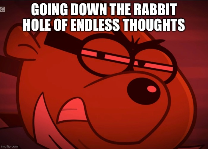 And there are no rabbits in this hole | GOING DOWN THE RABBIT HOLE OF ENDLESS THOUGHTS | image tagged in the incident,rabbit,endless,hole | made w/ Imgflip meme maker