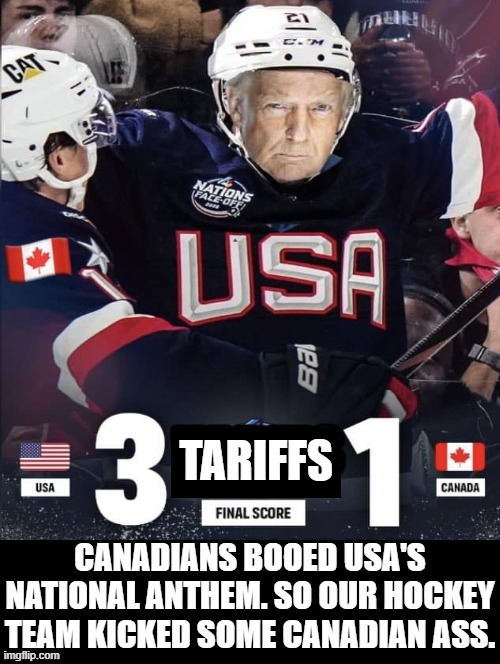 Kicked Canadian Ass!! | image tagged in america vs canada,kickass | made w/ Imgflip meme maker