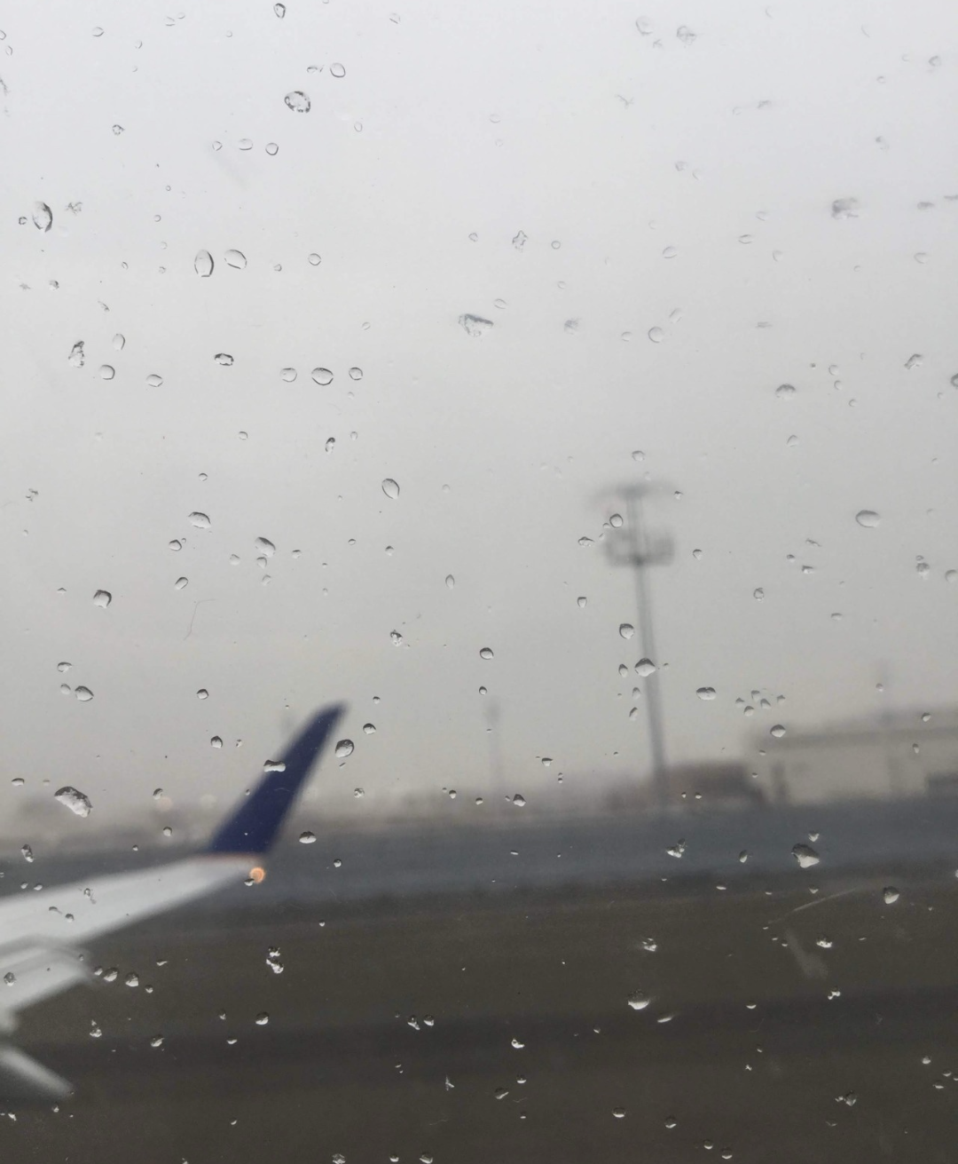 Rain At the Airport. Blank Meme Template