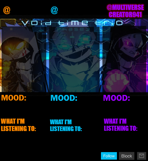 VTT triple announcement temp Blank Meme Template
