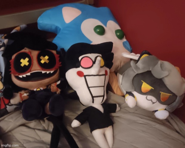 Shiver, my plushie collection is beginning to become a threat to yours! | made w/ Imgflip meme maker