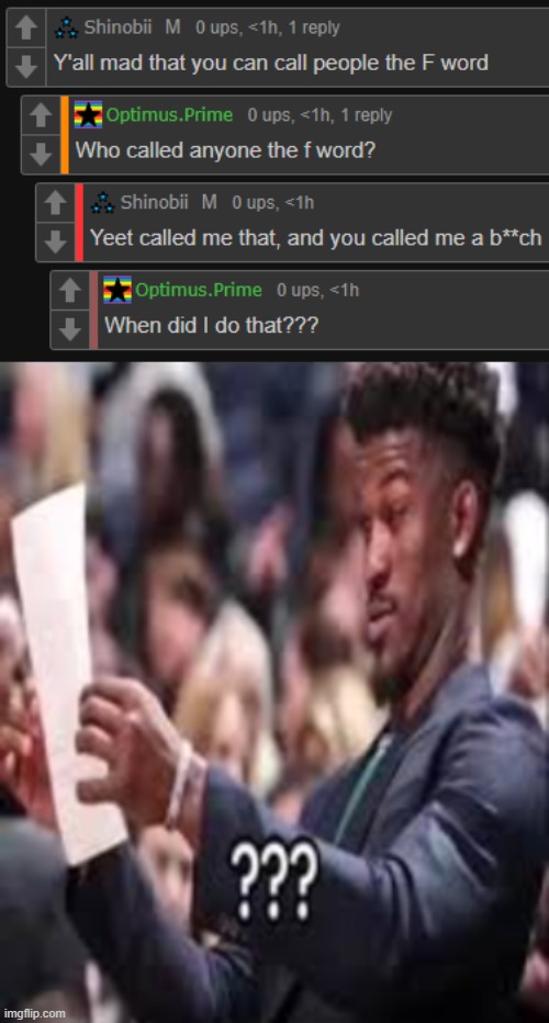 Aww look who can't say bitch | image tagged in guy reading paper confused | made w/ Imgflip meme maker