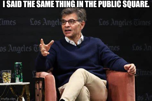 George Steph | I SAID THE SAME THING IN THE PUBLIC SQUARE. | image tagged in george steph | made w/ Imgflip meme maker